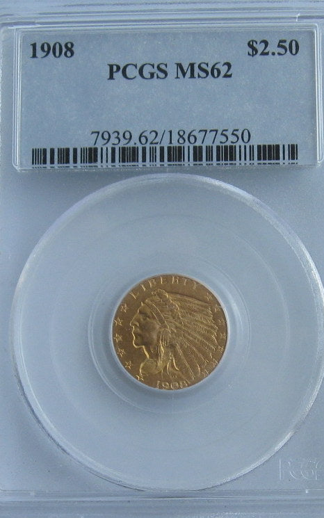 1908 Quarter Eagle PCGS MS62
