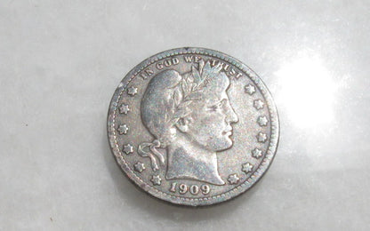 1909-O Barber Quarter F-12 | Of Coins & Crystals