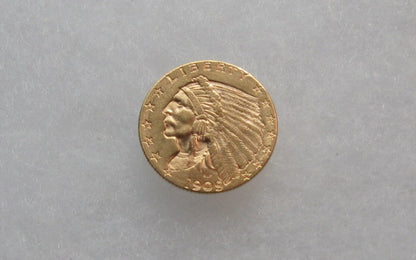 1909 Indian Head Quarter Eagle  MS62 | Of Coins & Crystals