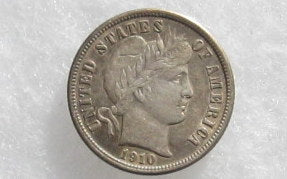 1910 barber Dime XF-40 | Of Coins & Crystals