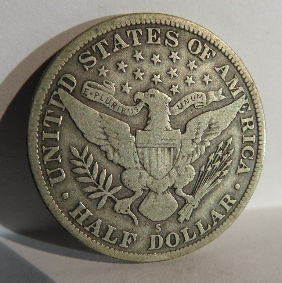 1912S Barber Half Dollar F-15 | Of Coins & Crystals