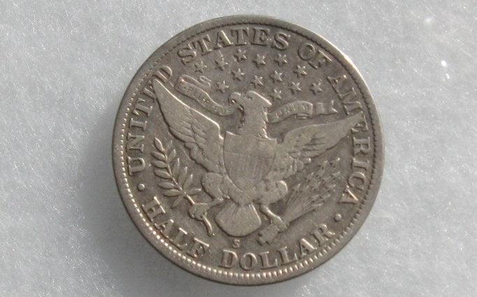 1914S Barber Half Dollar F-12 | Of Coins & Crystals