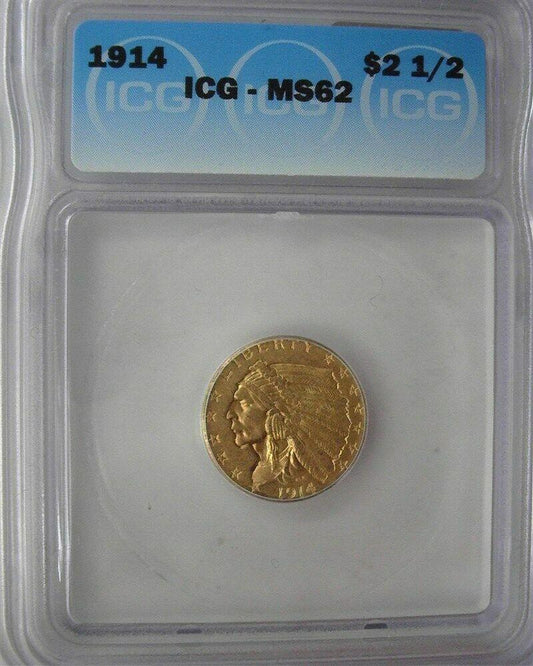 1914 Quarter Eagle ICG MS62 | Of Coins & Crystals