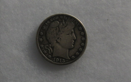 1915D Barber Half Dollar F-12 | Of Coins & Crystals