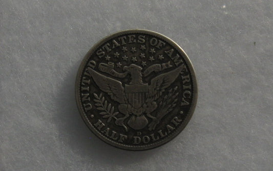 1915D Barber Half Dollar F-12 | Of Coins & Crystals