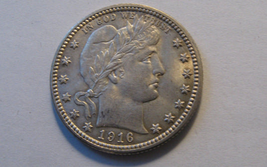 1916-D Barber Quarter.  MS-62 | Of Coins & Crystals