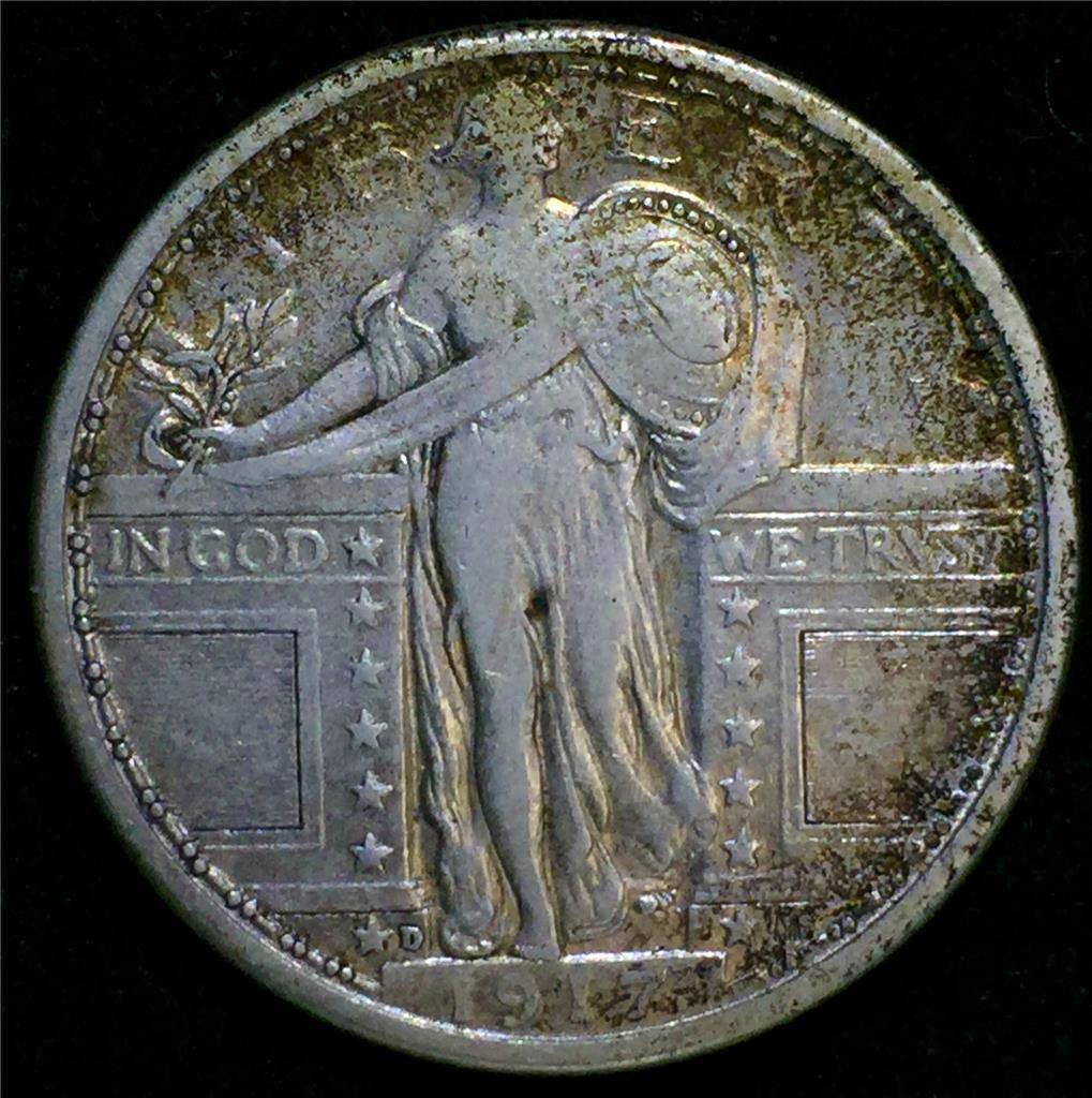 1917-D Type-I Standing Liberty Quarter VF20 | Of Coins & Crystals