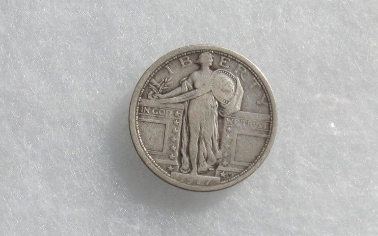 1917 Standing Liberty Quarter  Type 1  F-15 | Of Coins & Crystals
