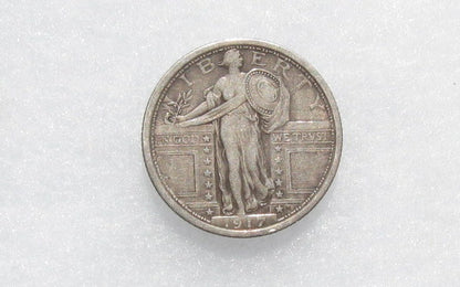 1917 Standing Liberty Quarter  Type 1  VF-20 | Of Coins & Crystals