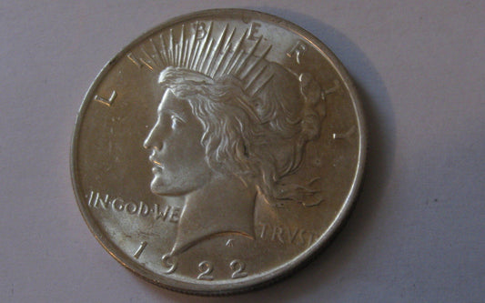 1922 Peace Dollar.  MS-64 | Of Coins & Crystals