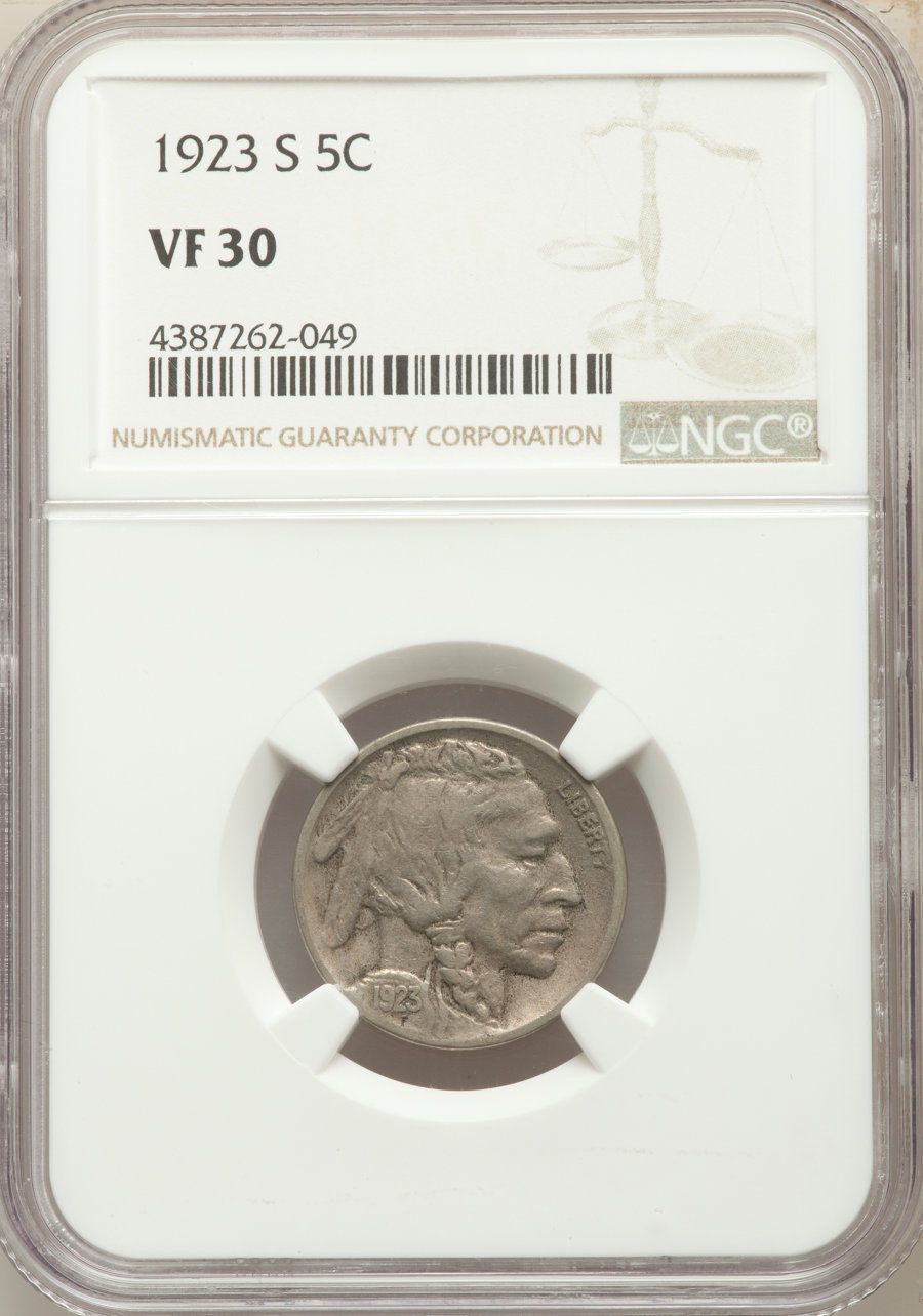 1923-S Buffalo Nickel NGC VF-30 | Of Coins & Crystals