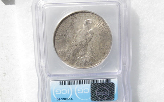 1923S  Peace Dollar   ICG MS-62 | Of Coins & Crystals