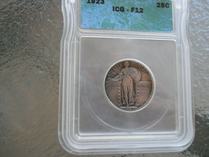 1923 Standing Liberty ICG F-12 | Of Coins & Crystals