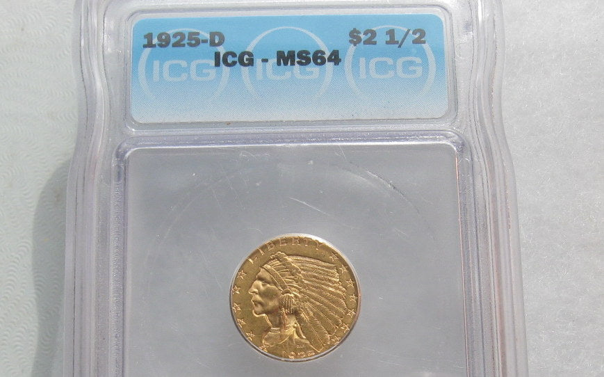 1925D Indian Head Quarter Eagle ICG MS-64 | Of Coins & Crystals