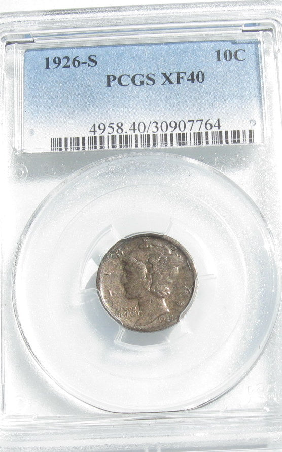 1926S  Mercury Dime PCGS XF40