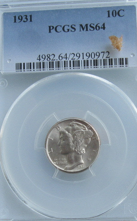 1931  Mercury Dime PCGS MS64