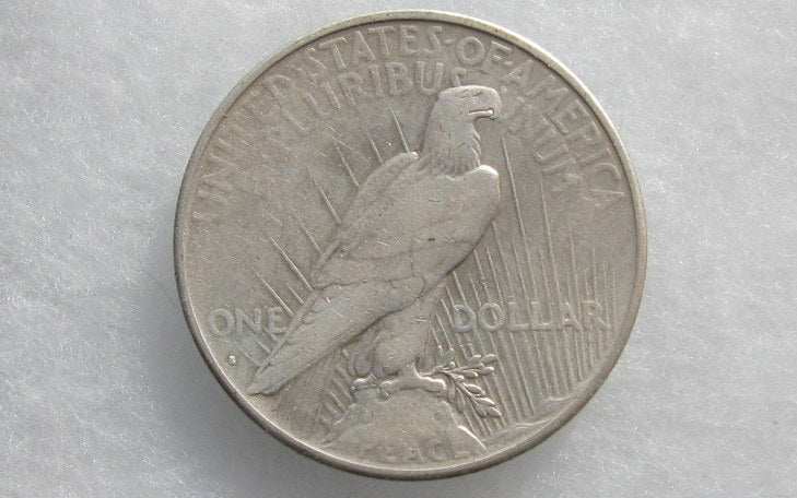 1934S  Peace Dollar XF Scratched | Of Coins & Crystals