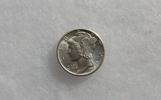 1936 Mercury Dime MS-63FSB | Of Coins & Crystals