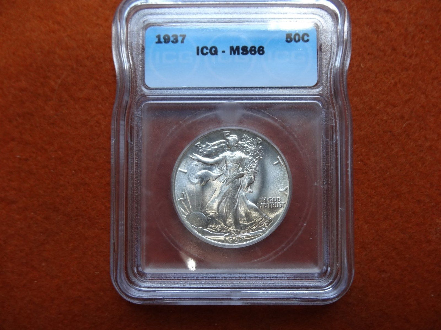 1937 Walking Liberty Half Dollar ICG MS-66 | Of Coins & Crystals