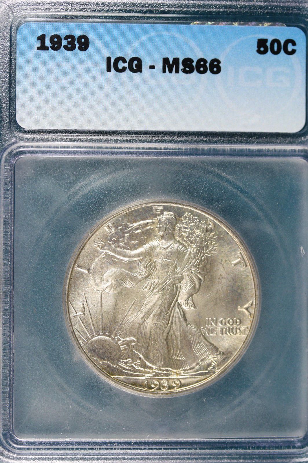 1939 Walking Liberty Half Dollar ICG MS-66 | Of Coins & Crystals
