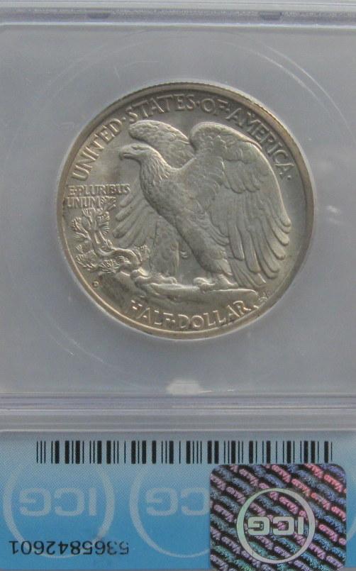 1942D Walking Liberty Half Dollar ICG MS-66 | Of Coins & Crystals