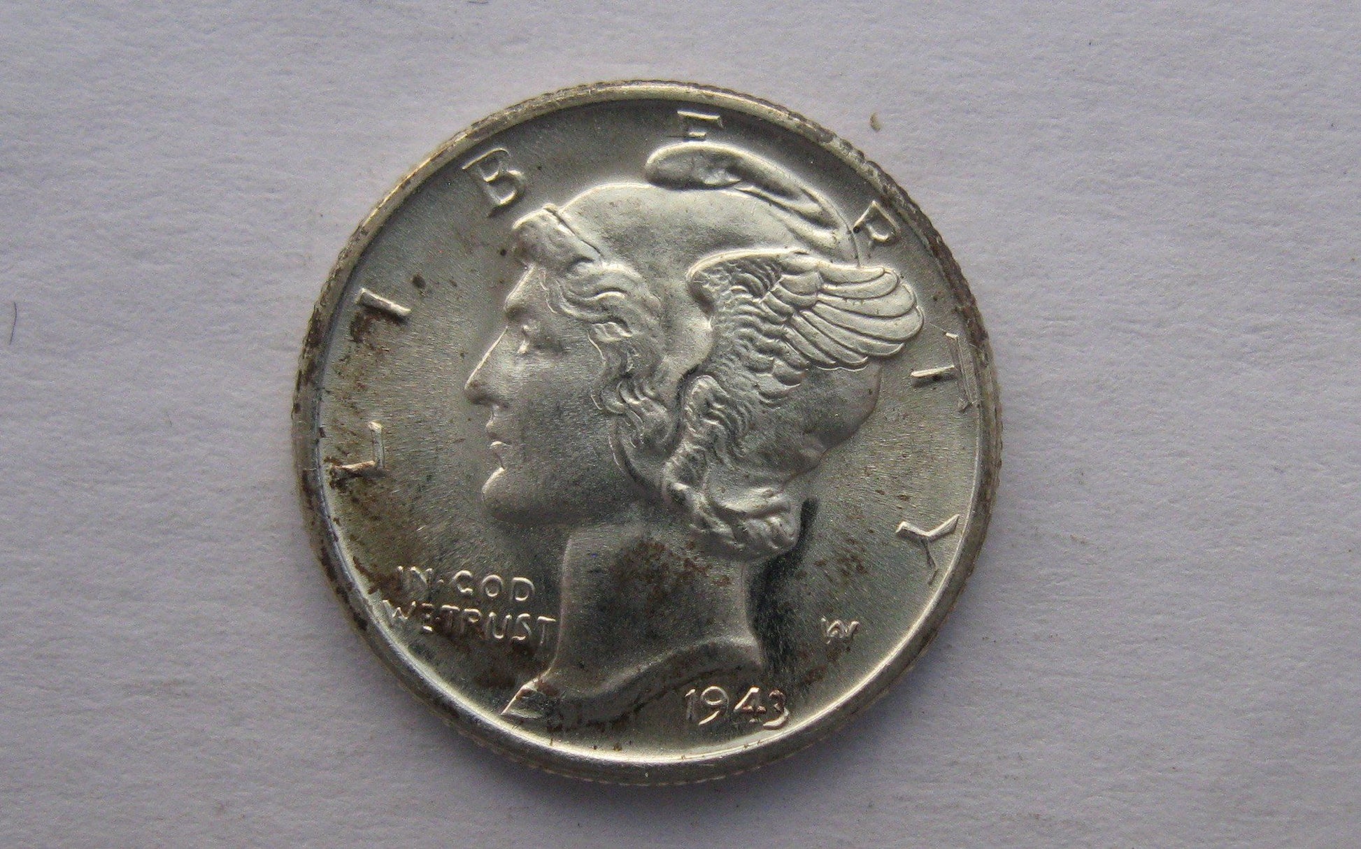 1943 Mercury Dime. MS65FB | Of Coins & Crystals