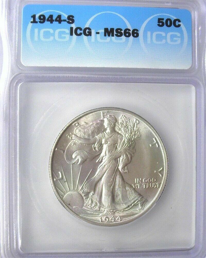 1944S Walking Liberty Half Dollar ICG MS-66 | Of Coins & Crystals