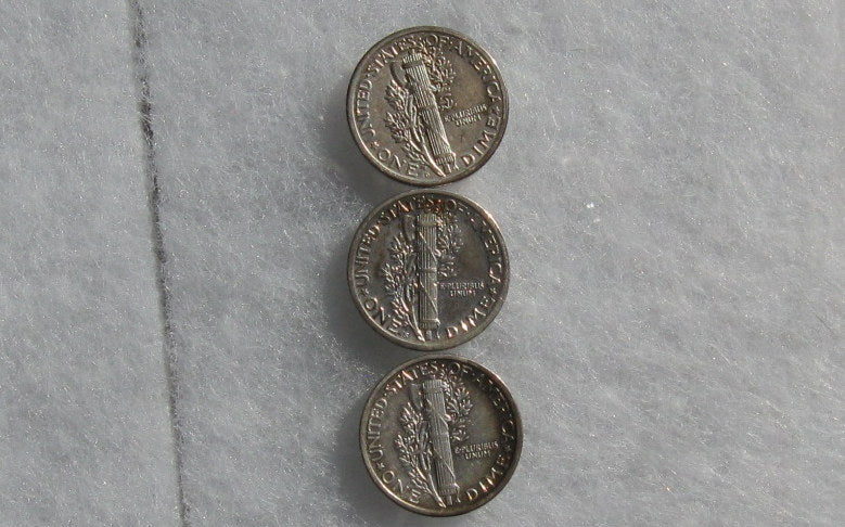 1917-D VF-30/1920-S XF-40/1925 XF-40  Set of 3 Details Grade | Of Coins & Crystals