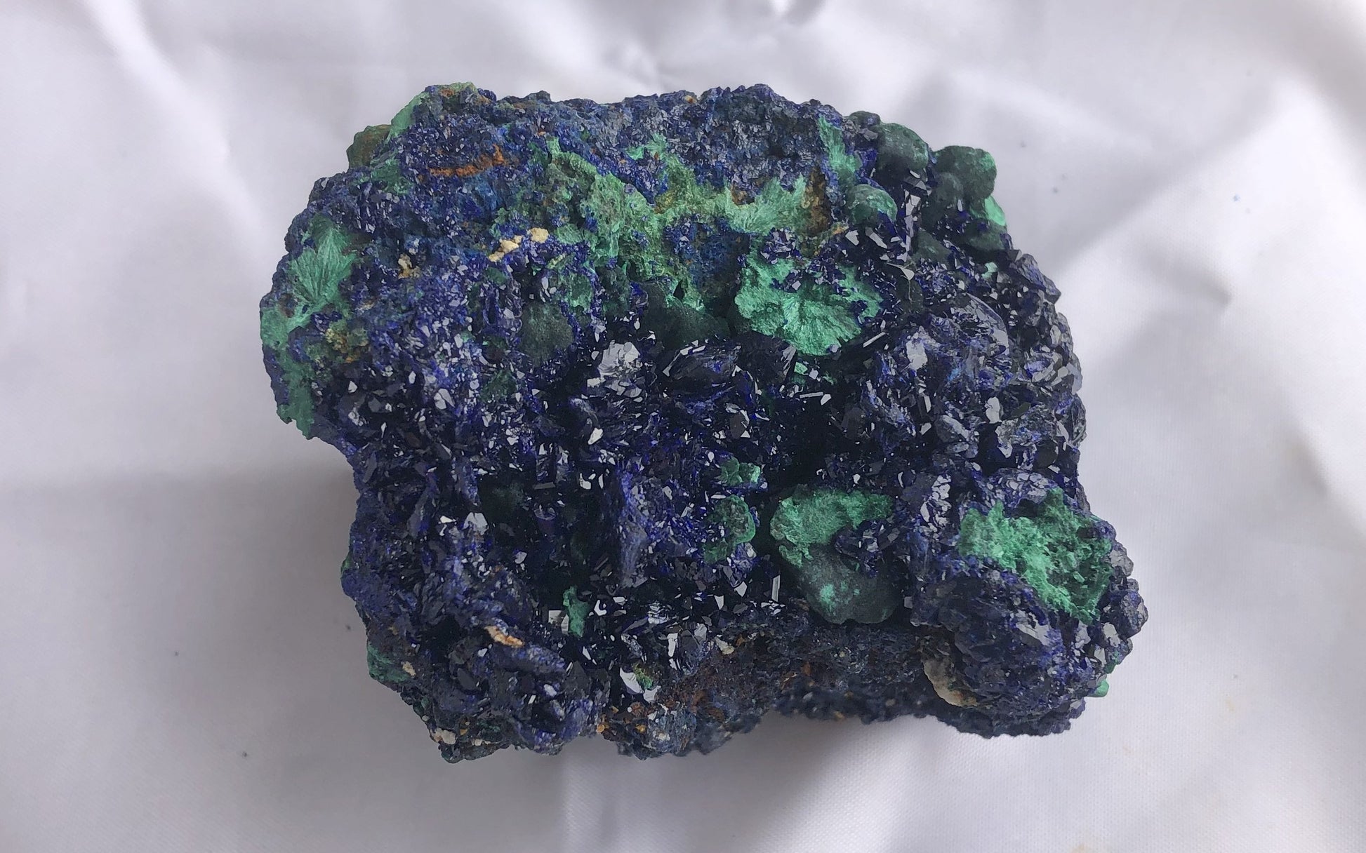 Azurite, Malachite 1 - Sepon Mine, Laos | Of Coins & Crystals