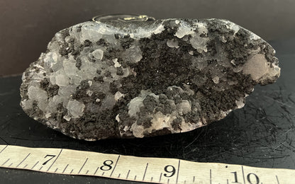 Black Chalcedony w/ Epistilbite, Malegaon, Nasik, India