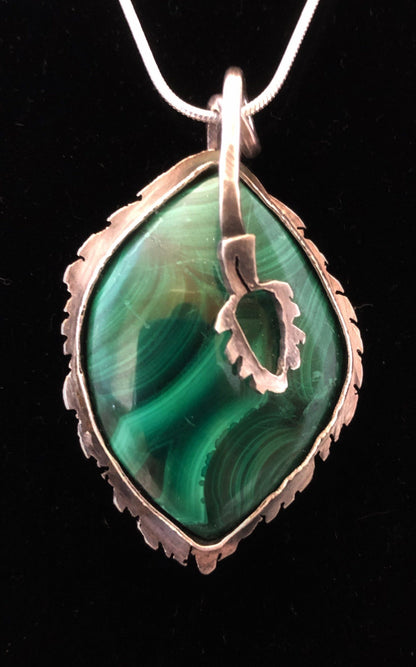 Birch - Malachite in Sterling/Fine Silver | Of Coins & Crystals