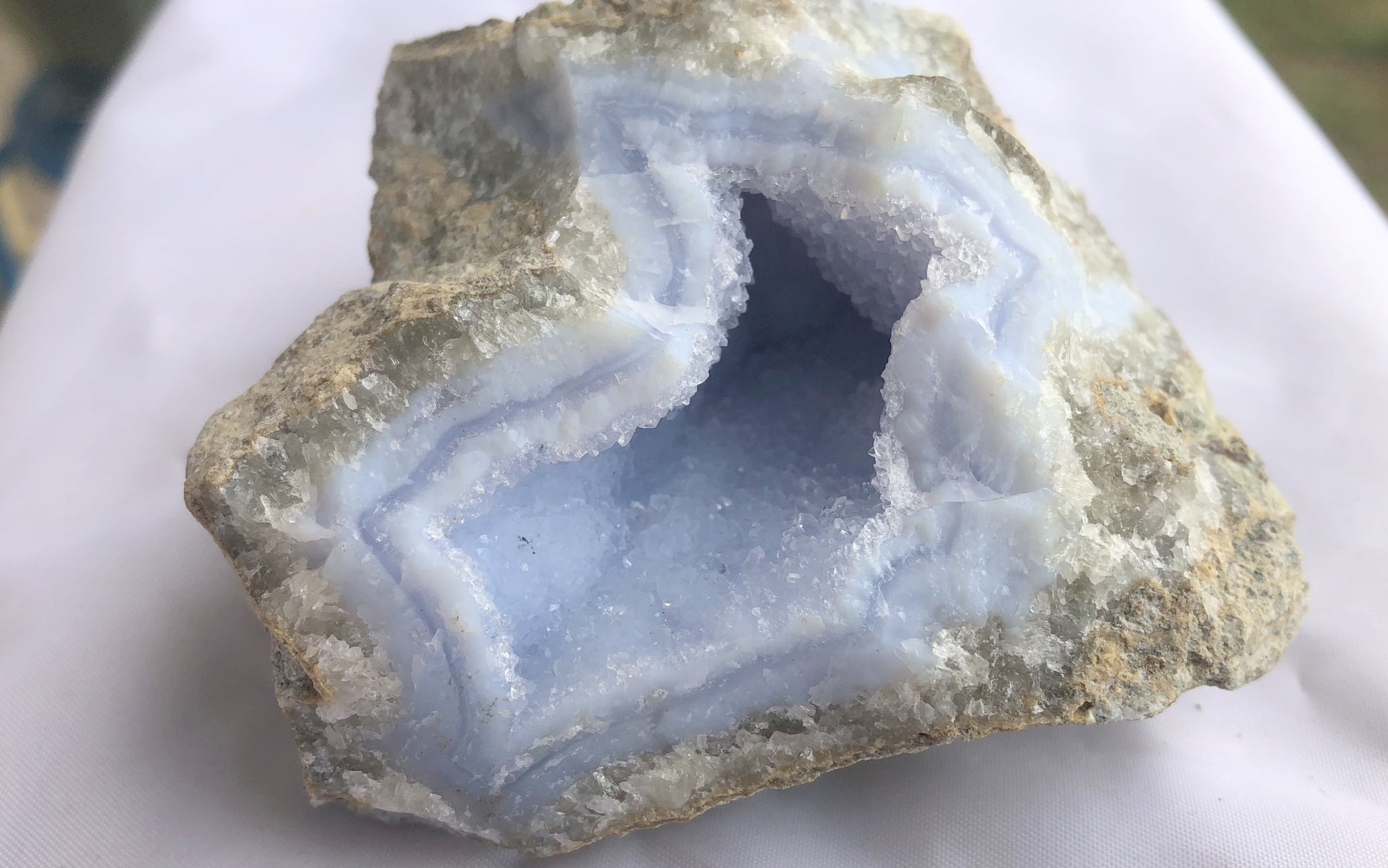 Blue Chalcedony Drusy 53  - Malawi | Of Coins & Crystals