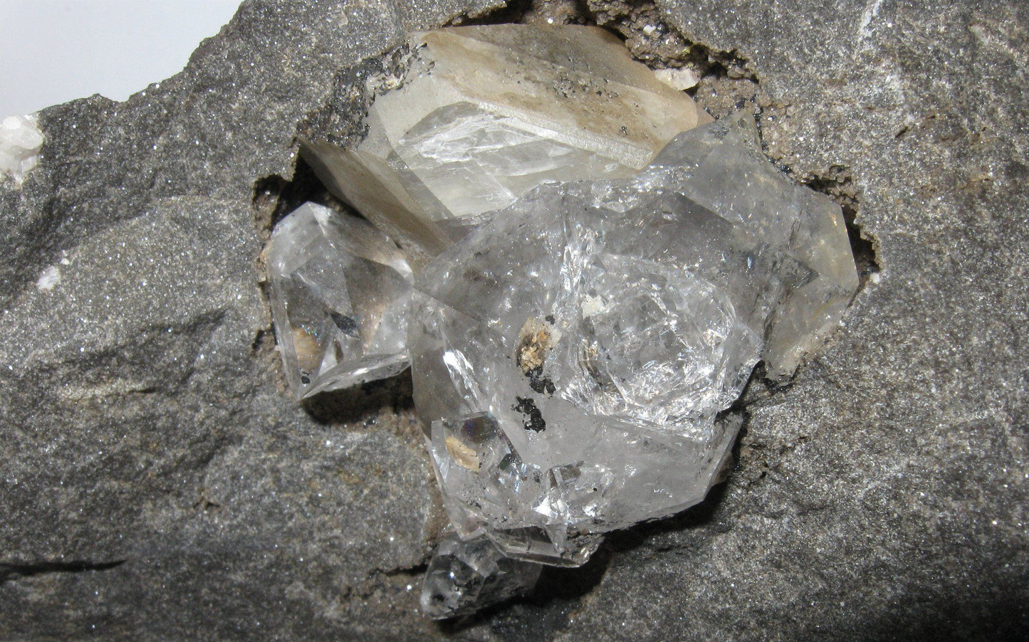 Herkimer Diamond in Matrix w/ Calcite | Of Coins & Crystals