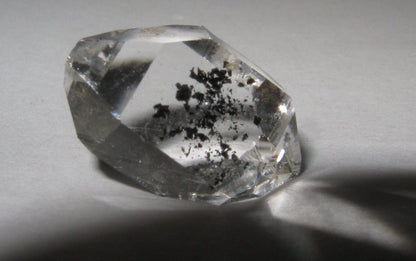 Herkimer Diamond with Anthraxolite | Of Coins & Crystals