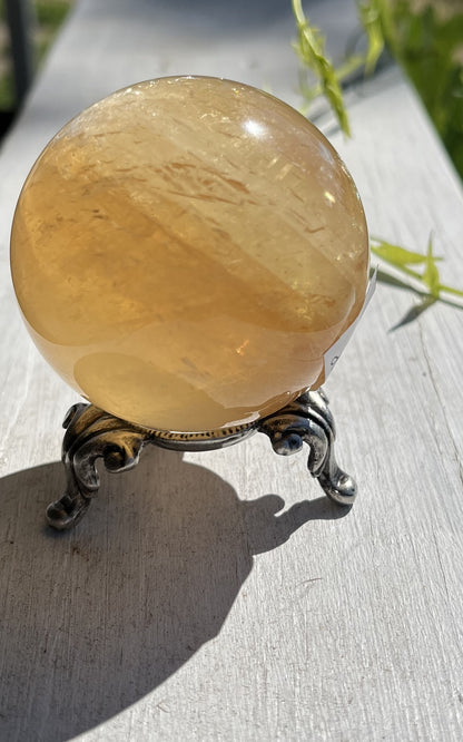 Honey Calcite Sphere