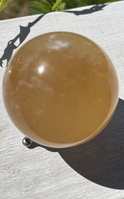 Honey Calcite Sphere