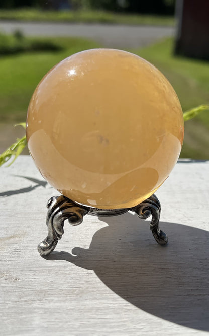 Honey Calcite Sphere