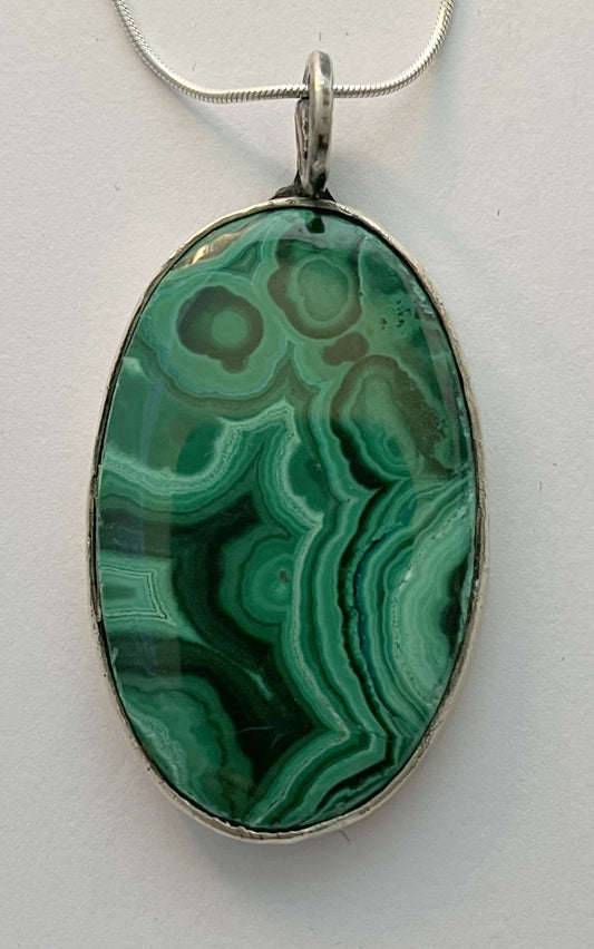 Flourish - Malachite in Sterling Silver - Of Coins & Crystals