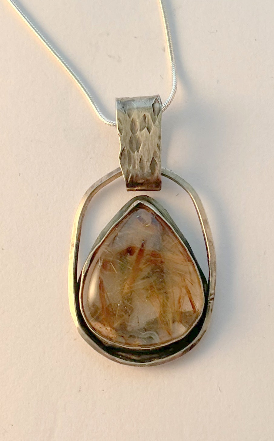 By the Light of the Day - Rutilated Quartz in Sterling Silver - Of Coins & Crystals