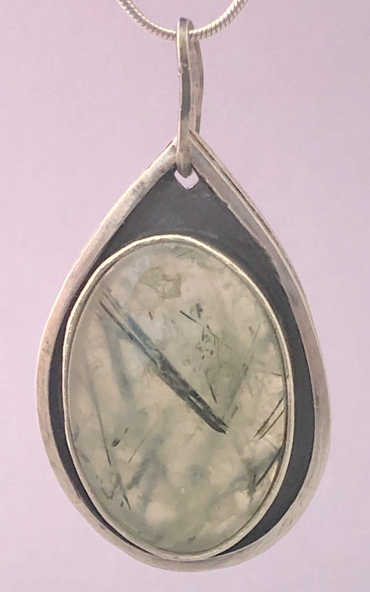 Release – Epidote in Prehnite in Sterling Silver | Of Coins & Crystals