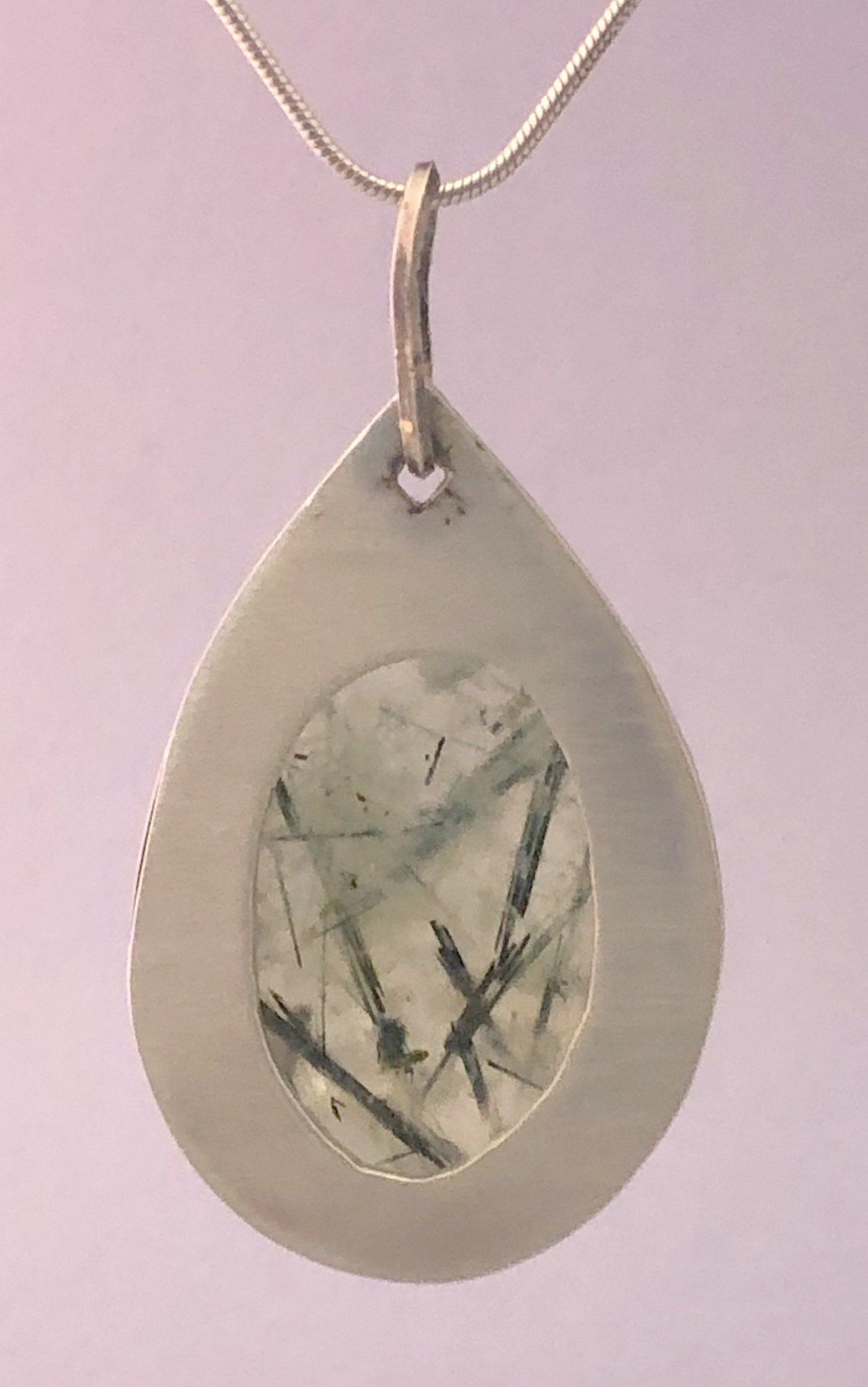 Release – Epidote in Prehnite in Sterling Silver | Of Coins & Crystals