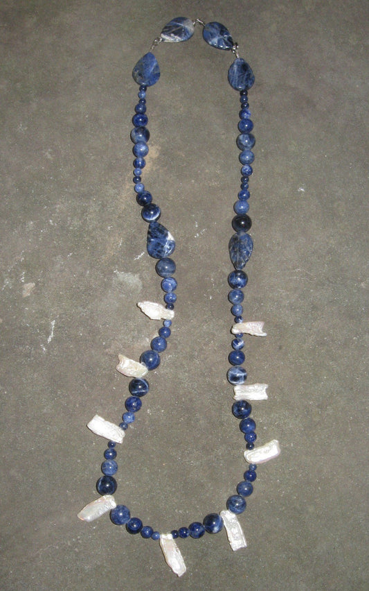 Sodalite & Pearl | Of Coins & Crystals