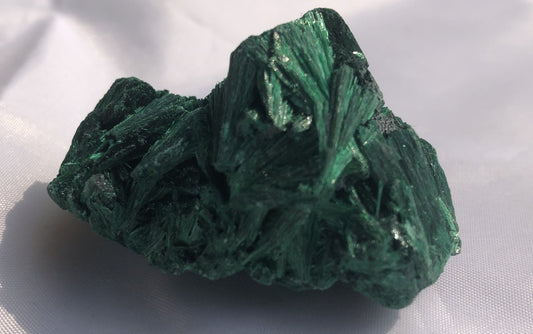 Fibrous Malachite 14 - Congo | Of Coins & Crystals