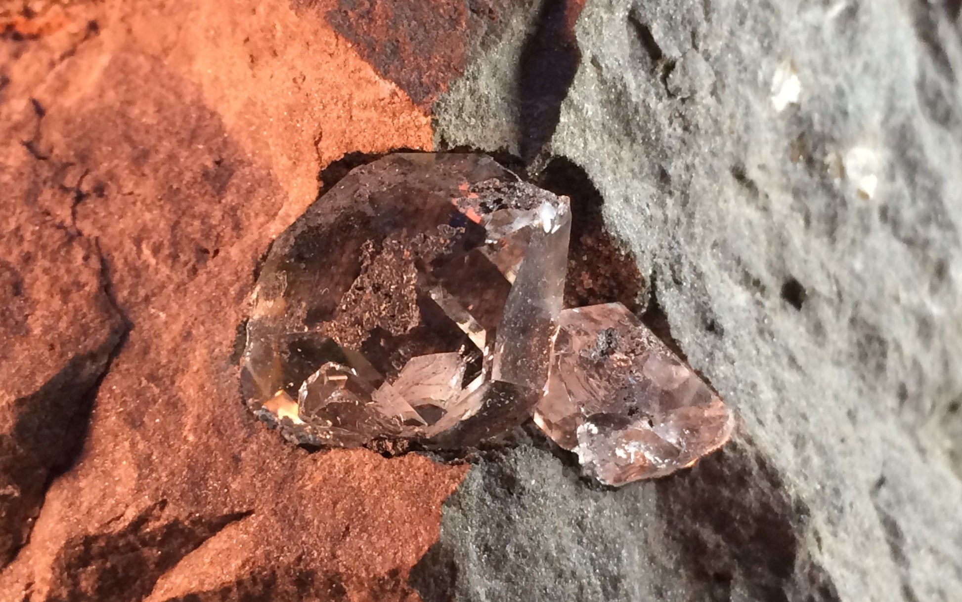 Herkimer Diamond in Limestone Matrix 88 - Middleville, NY | Of Coins & Crystals