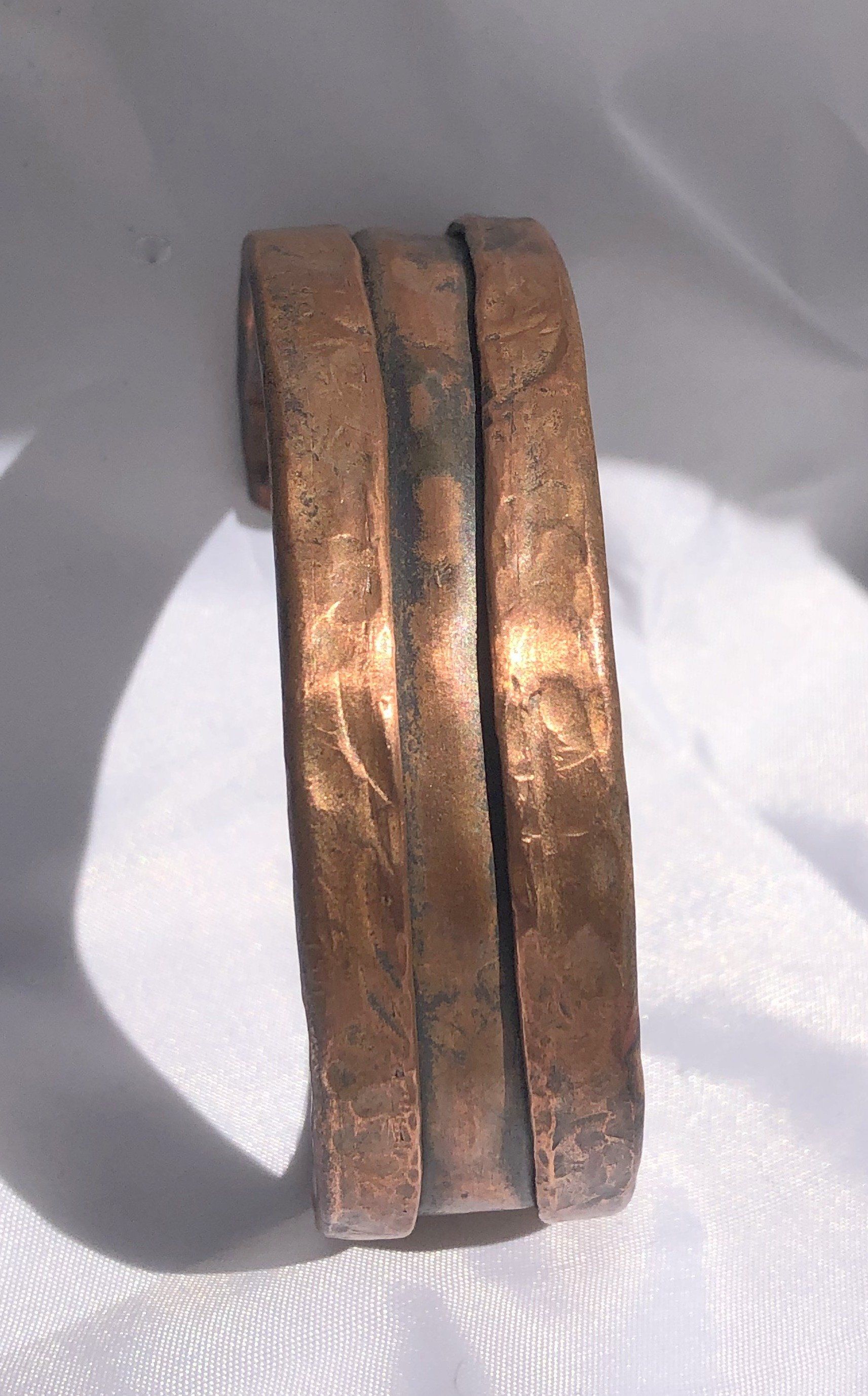 Fold Formed  Copper Bracelet 7/8" wide | Of Coins & Crystals