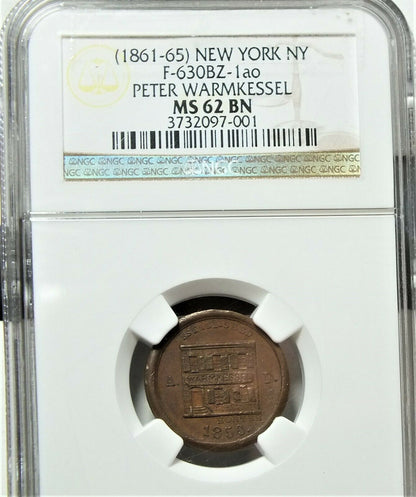NY-630-BZ-1a0 Store Card CWT  NGC MS62 Bn | Of Coins & Crystals