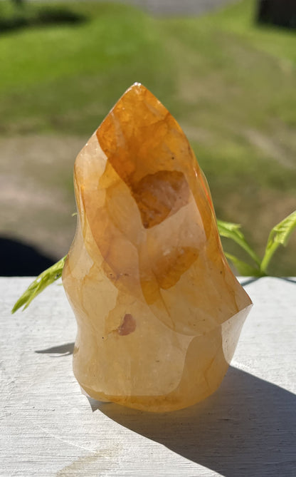 Yellow Hematoid Quartz Flame