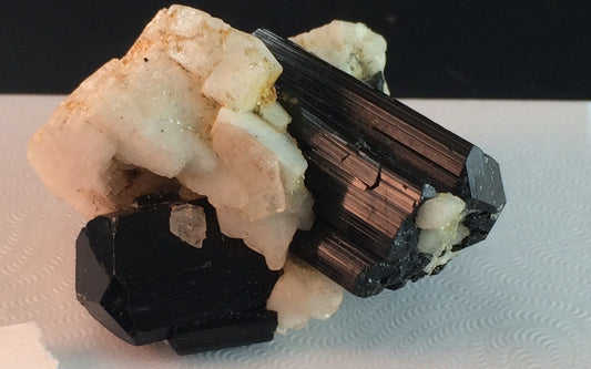 Black Tourmaline in Feldspar 7 - Skardu Valley, Pakistan | Of Coins & Crystals