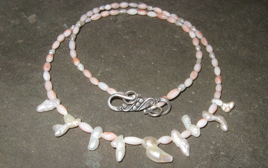 Coral & Freshwater Pearl | Of Coins & Crystals