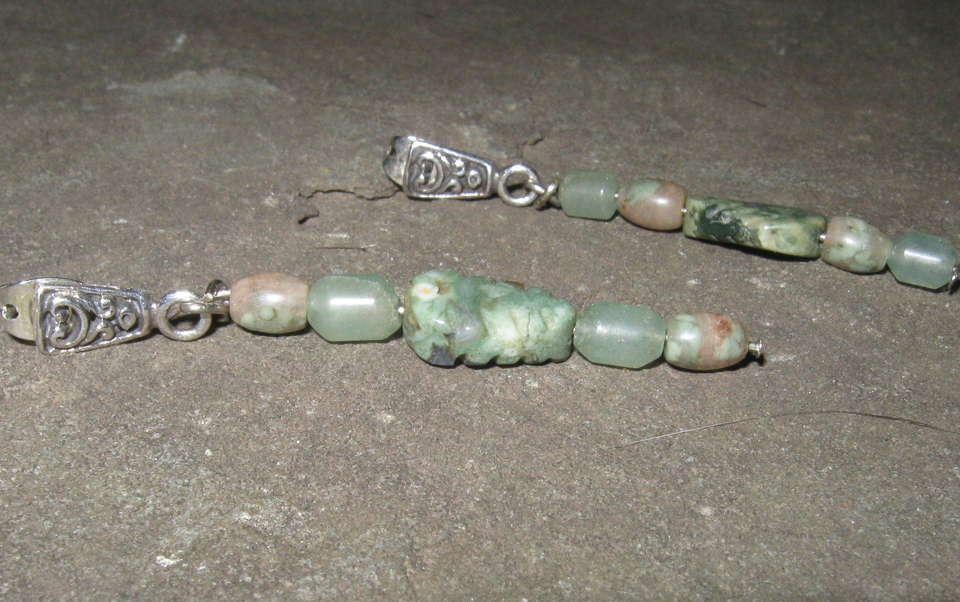 Rhyolite & Mother of Pearl 3 strand | Of Coins & Crystals